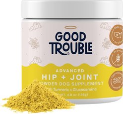 Good Trouble Advanced Hip & Joint Powder Supplement for Dogs, 4.8-oz tub
