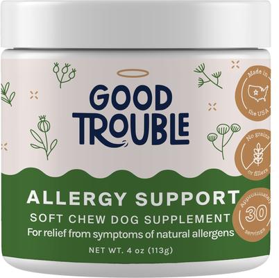Show full view: Good Trouble Allergy Support Chew Supplement for Dogs, 30 count slide 1 of 5