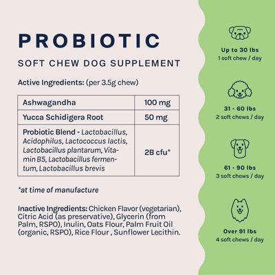 Show full view: Good Trouble Probiotic Chew Supplement for Dogs, 30 count slide 3 of 8