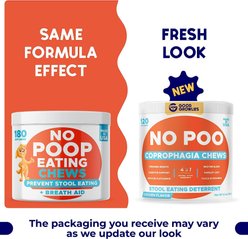 GoodGrowlies No Poo & Coprophagia Stool Eating Deterrent Probiotics & Digestive Enzymes Chews, 120 count slide 2 of 9