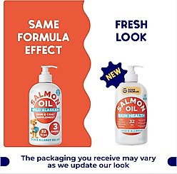 GoodGrowlies Wild Alaskan Salmon Oil Omega-3 DHA + EPA Skin & Coat Supplement for Dogs & Cats, 32-fl oz bottle slide 2 of 7