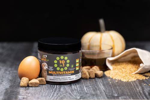 Show full view: Googipet 10-in-1 Multivitamin Peanut Butter & Pumpkin Flavored Soft & Chewy Supplement for Dogs, 90 count slide 9 of 11