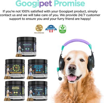 Show full view: Googipet 3-in-1 Digestive Probiotic Duck Flavored Soft Chew Supplement for Dogs, 90 count slide 7 of 10