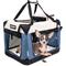 Show in main carousel: GOOPAWS 3-Door Collapsible Soft-Sided Dog & Cat Crate, Lake Blue, Small slide 1 of 8
