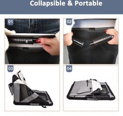 GOOPAWS 3-Door Collapsible Soft-Sided Dog & Cat Crate, Light Grey, Small slide 2 of 6