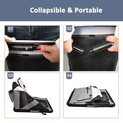 Show full view: GOOPAWS 3-Door Collapsible Soft-Sided Dog & Cat Crate, Light Grey, Small slide 6 of 9