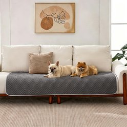 GOOPAWS Non-Slip Couch Furniture Protector Waterproof Blanket Dog Bed Cover, Dark Grey, Small: 70 x 30-in