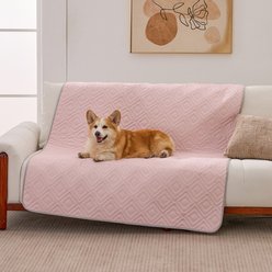 GOOPAWS Non-Slip Couch Furniture Protector Waterproof Blanket Dog Bed Cover, Pink, Medium: 60 x 50-in