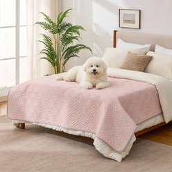 GOOPAWS Non-Slip Couch Furniture Protector Waterproof Blanket Dog Bed Cover, Pink, X-Large: 102 x 82-in