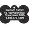Show in main carousel: GoTags Anodized Aluminum Personalized Dog ID Tag, Bone, Black, Small slide 4 of 8