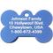 Show in main carousel: GoTags Anodized Aluminum Personalized Dog ID Tag, Bone, Blue, Regular slide 5 of 9