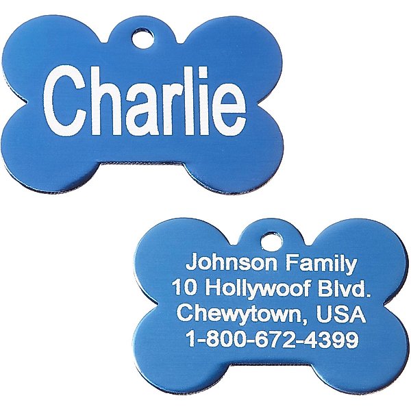 My Family Personalized Pet ID Tag Made in Italy, Large Heart, Free E