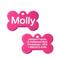 Show in main carousel: GoTags Anodized Aluminum Personalized Dog ID Tag, Bone, Pink, Regular slide 1 of 8