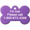 Show in main carousel: GoTags Anodized Aluminum Personalized Dog ID Tag, Bone, Purple, Regular slide 5 of 8