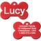 Show in main carousel: GoTags Anodized Aluminum Personalized Dog ID Tag, Bone, Red, Small slide 1 of 8