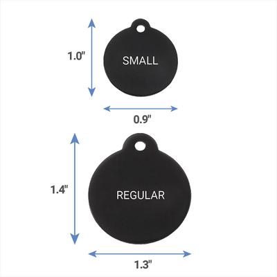 Show full view: GoTags Anodized Aluminum Personalized Dog ID Tag, Round, Black, Regular slide 8 of 9