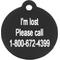 Show in main carousel: GoTags Anodized Aluminum Personalized Dog ID Tag, Round, Black, Small slide 5 of 8