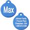 Show in main carousel: GoTags Anodized Aluminum Personalized Dog ID Tag, Round, Blue, Regular slide 1 of 8