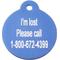 Show in main carousel: GoTags Anodized Aluminum Personalized Dog ID Tag, Round, Blue, Regular slide 5 of 8
