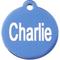 Show in main carousel: GoTags Anodized Aluminum Personalized Dog ID Tag, Round, Blue, Small slide 3 of 8
