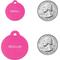 Show in main carousel: GoTags Anodized Aluminum Personalized Dog ID Tag, Round, Pink, Small slide 2 of 8