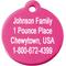 Show in main carousel: GoTags Anodized Aluminum Personalized Dog ID Tag, Round, Pink, Small slide 4 of 8