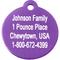 Show in main carousel: GoTags Anodized Aluminum Personalized Dog ID Tag, Round, Purple, Small slide 4 of 8