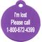 Show in main carousel: GoTags Anodized Aluminum Personalized Dog ID Tag, Round, Purple, Small slide 5 of 8