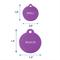 Show in main carousel: GoTags Anodized Aluminum Personalized Dog ID Tag, Round, Purple, Small slide 7 of 8