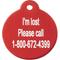 Show in main carousel: GoTags Anodized Aluminum Personalized Dog ID Tag, Round, Red, Regular slide 5 of 8