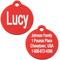 Show in main carousel: GoTags Anodized Aluminum Personalized Dog ID Tag, Round, Red, Small slide 1 of 9