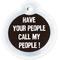 Show in main carousel: GoTags Anodized Aluminum Personalized Silencer Dog & Cat ID Tag, "Have Your People Call My People", Black slide 3 of 7