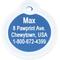 Show in main carousel: GoTags Anodized Aluminum Personalized Silencer Dog & Cat ID Tag, "Have Your People Call My People", Blue slide 3 of 6