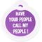 Show in main carousel: GoTags Anodized Aluminum Personalized Silencer Dog & Cat ID Tag, "Have Your People Call My People", Purple slide 2 of 6