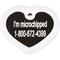 Show in main carousel: GoTags Anodized Aluminum Personalized Silencer Dog & Cat ID Tag, Heart, Black, Regular slide 4 of 7