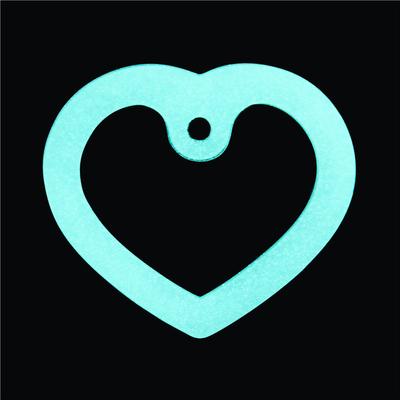 Show full view: GoTags Anodized Aluminum Personalized Silencer Dog & Cat ID Tag, Heart, Blue, Regular slide 5 of 7