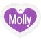 Show in main carousel: GoTags Anodized Aluminum Personalized Silencer Dog & Cat ID Tag, Heart, Purple, Regular slide 2 of 7