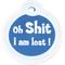 Show in main carousel: GoTags Anodized Aluminum Personalized Silencer Dog & Cat ID Tag, "Oh...I am lost", Blue slide 2 of 6