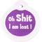 Show in main carousel: GoTags Anodized Aluminum Personalized Silencer Dog & Cat ID Tag, "Oh...I am lost", Purple slide 2 of 6
