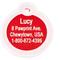 Show in main carousel: GoTags Anodized Aluminum Personalized Silencer Dog & Cat ID Tag, "Oh...I am lost", Red slide 4 of 7