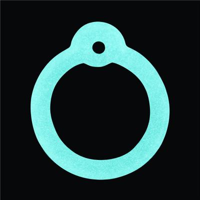 Show full view: GoTags Anodized Aluminum Personalized Silencer Dog & Cat ID Tag, Round, Blue, Regular slide 6 of 8