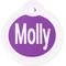 Show in main carousel: GoTags Anodized Aluminum Personalized Silencer Dog & Cat ID Tag, Round, Purple, Regular slide 2 of 7