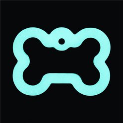 GoTags Anodized Aluminum Personalized Silencer Dog ID Tag, Bone, Blue, Regular slide 2 of 6