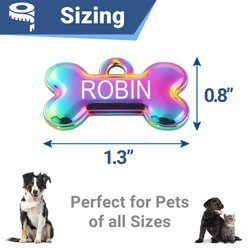 GoTags Bone Shaped Stainless Steel Personalized Dog & Cat ID Tag, Gold slide 2 of 6