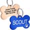 Show in main carousel: GoTags Bone with Paw Cutout Stainless Steel Personalized Dog & Cat ID Tag, Blue, Large slide 1 of 6