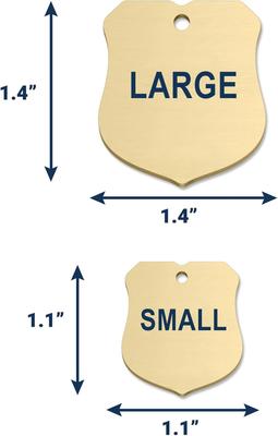 Show full view: GoTags Brass Personalized Dog & Cat ID Tag, Ranger Badge, Regular slide 4 of 6