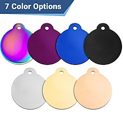 GoTags Desert Design Stainless Steel Personalized Dog & Cat ID Tag, Purple, Small slide 2 of 7