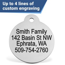 GoTags Desert Design Stainless Steel Personalized Dog & Cat ID Tag, Rose Gold, Small slide 2 of 7