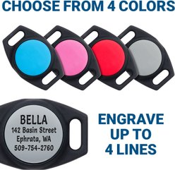 GoTags Engraved AirTag Dog & Cat Collar Holder, Gray, Small slide 2 of 7