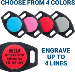 GoTags Engraved AirTag Dog & Cat Collar Holder, Red, Small slide 2 of 7